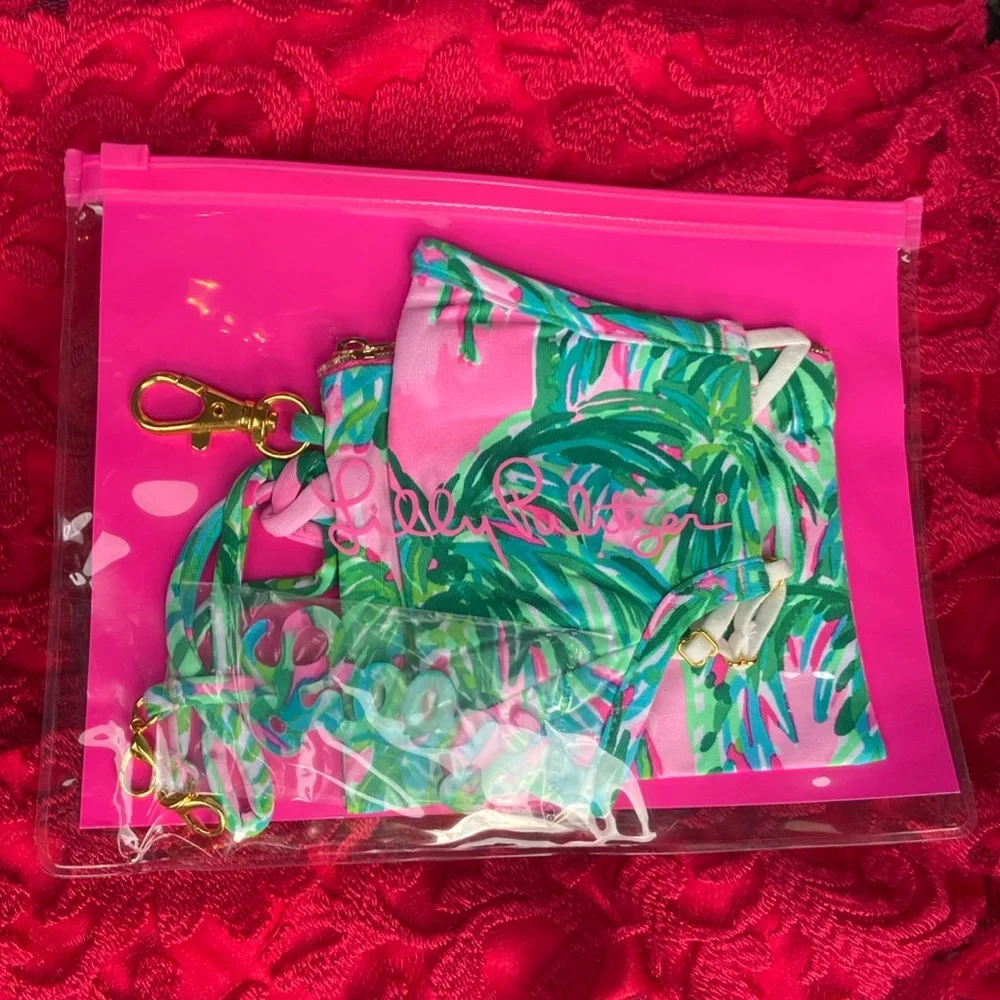 💜Lilly Pulitzer On the Go Mask Set, pink, Adult